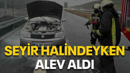 Seyir halindeyken alev aldı